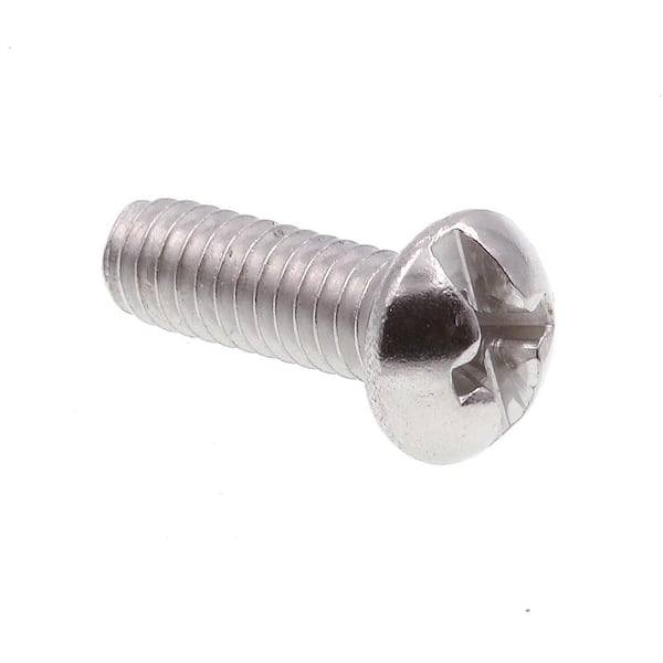 Prime-Line #8-32 x 1/2 in. Grade 18-8 Stainless Steel Phillips/Slotted Combination Drive Round Head Machine Screws (100-Pack)