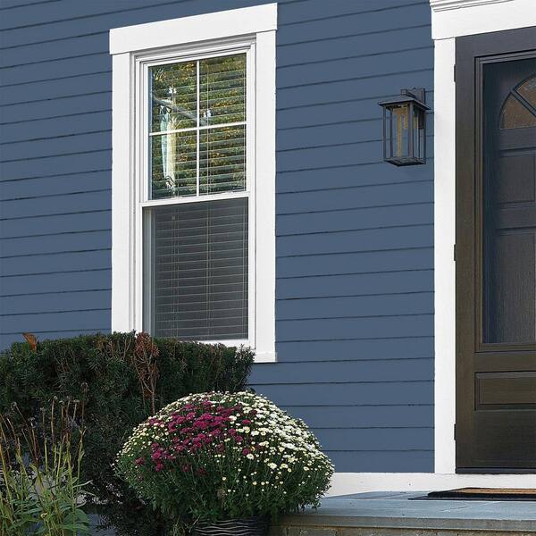 Glidden Essentials 1 gal. #PPG1163-6 Blue Fjord Flat Exterior
