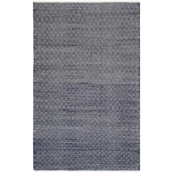 SAFAVIEH Boston Navy 8 ft. x 10 ft. Solid Gradient Geometric Area Rug