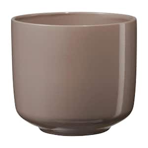 7.5 in. x 7.5 in. D x 6.7 in. H Kingsburg Small Gray Glossy Ceramic Pot