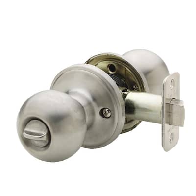 Ball Satin Stainless Privacy Bed/Bath Door Knob