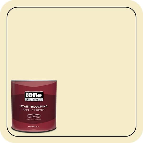 BEHR ULTRA 1 qt. #390E-2 Starbright Extra Durable Flat Interior Paint & Primer