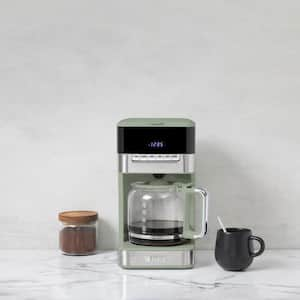 Quintessential 12-Cup Cedar Green/Chrome Drip Coffee Maker with Keep Warm Function