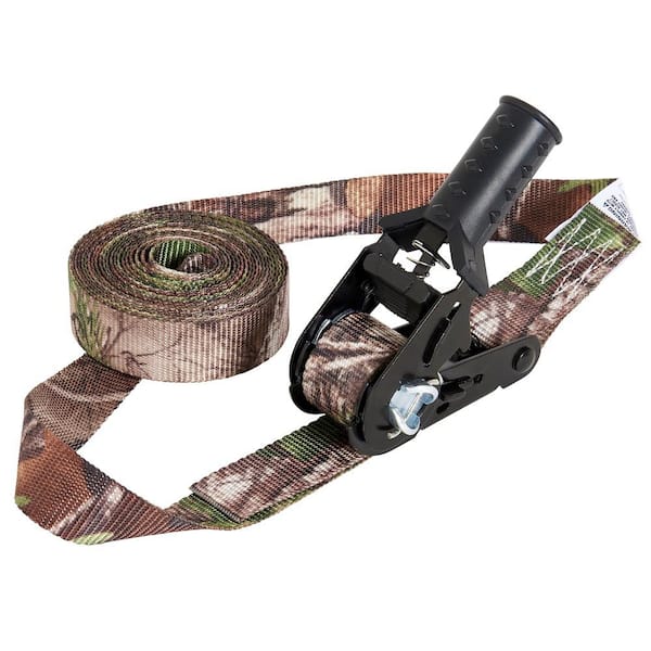 1 inch Heavy Duty CAMO Ratchet Strap with 5 inch Loops