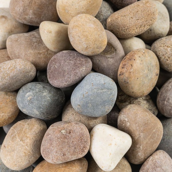 Rainbow Beach 0.4 cu. ft. per Bag (0.25 in. to 1.25 in.) Bagged Landscape Pebbles (1 Bag/0.5 cu. ft.)