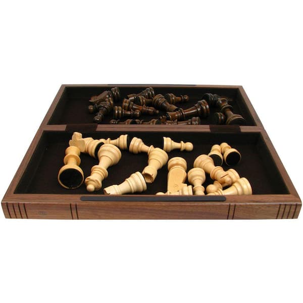 Trademark Games Wooden Book Style Chess Board with Staunton Chessmen  12-110402 - The Home Depot