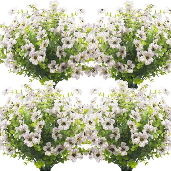 Afoxsos 4 in. H 10 Bundles UV Resistant Artificial Flowers for