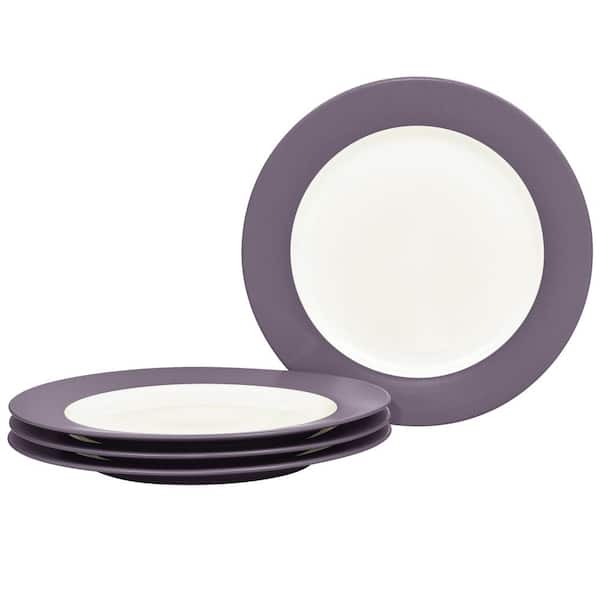 Noritake Colorwave Plum 11 in. (Purple) Stoneware Rim Dinner Plates, (Set of 4)