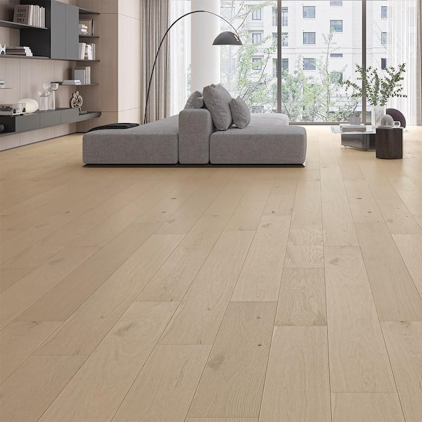 Sceneic Fairhaven 1/2 in. T x 7.5 in. W Tongue and Groove Wire Brushed Engineered Hardwood Flooring (31.09 sq.ft./case)