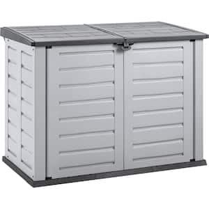 5.10 ft. W x 3 ft. D Grey and Black Medium Garden Shed with Double Door (15.3 sq. ft.)