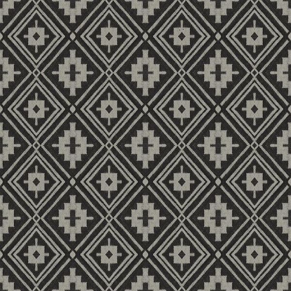 Chesapeake 20.50 in. W x 396 in. L Black Camp Blanket Wallpaper Sample