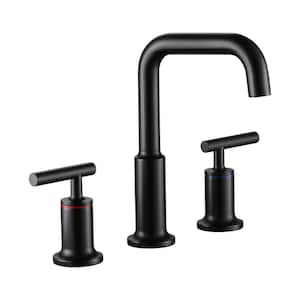 Boyel Living 8 in. Widespread Three Hole 2-Handle Bathroom Faucet with ...