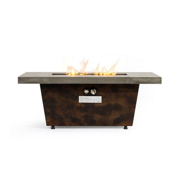 42 in. Outdoor Gas Fire Pit Table, 50,000 BTU Propane Firepit, Burner and Cover for Patio, Backyard, or Garden Heating