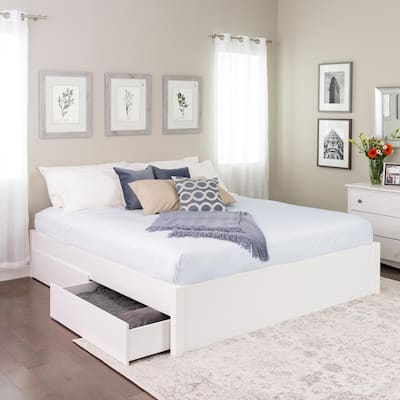 White King Beds Bedroom Furniture, Bed Frame King White