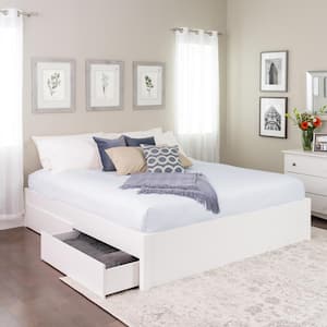 New 09H Home Bedford White Bed Frame 5Ft King Size Kingsize 2 Drawer Drawers 