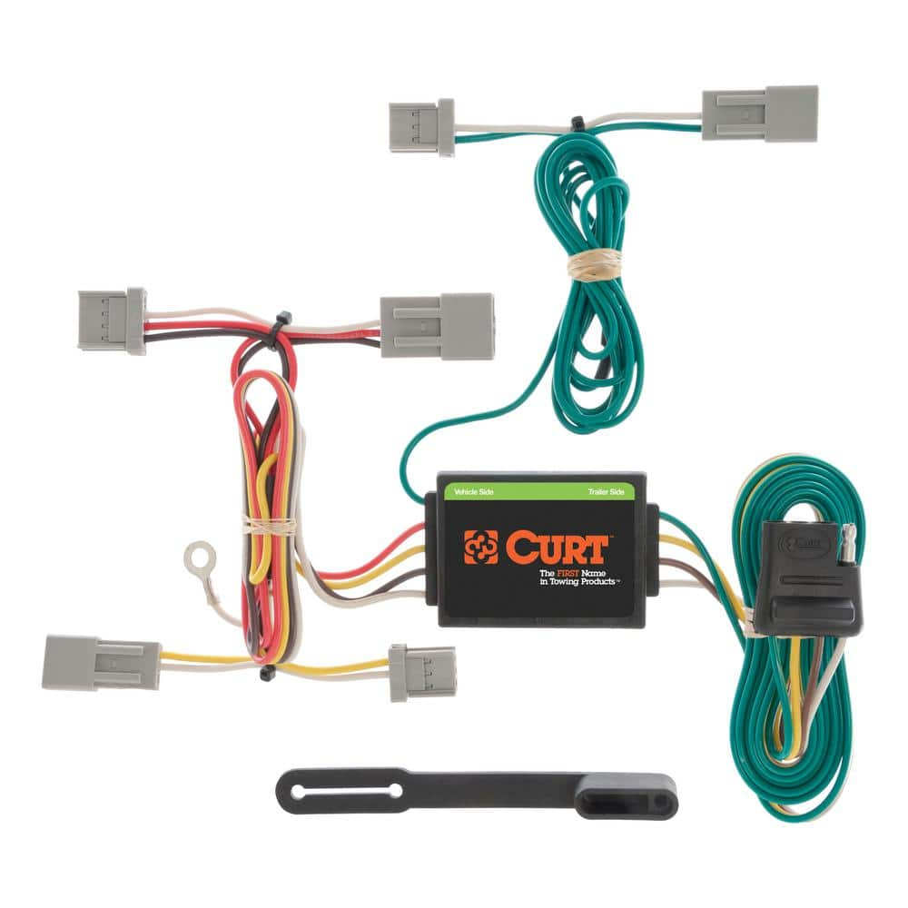 CURT Custom Vehicle-Trailer Wiring Harness, 4-Way Flat, Select Civic, Fit,  Accord, Mazda 3, CX-5, Galant, Quick T-Connector 56011 - The Home Depot