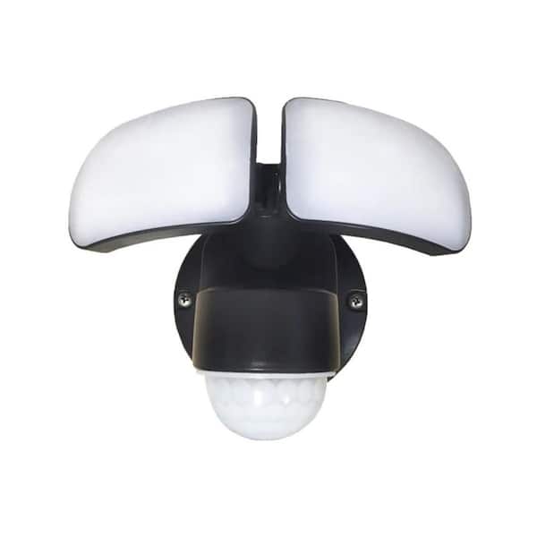 2200 Lumen LED Motion Activated Security Light with Switch - Black(1-Pack)