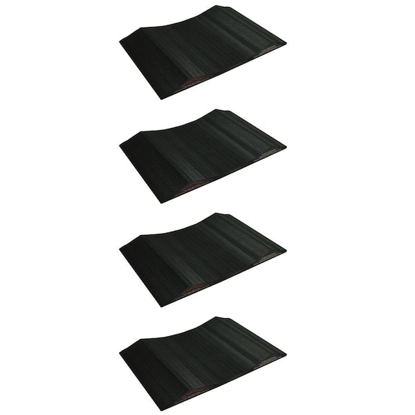 Park Smart Solid PVC 10 in. Wide Small Vehicle Tire Saver Ramps (Set of 4)