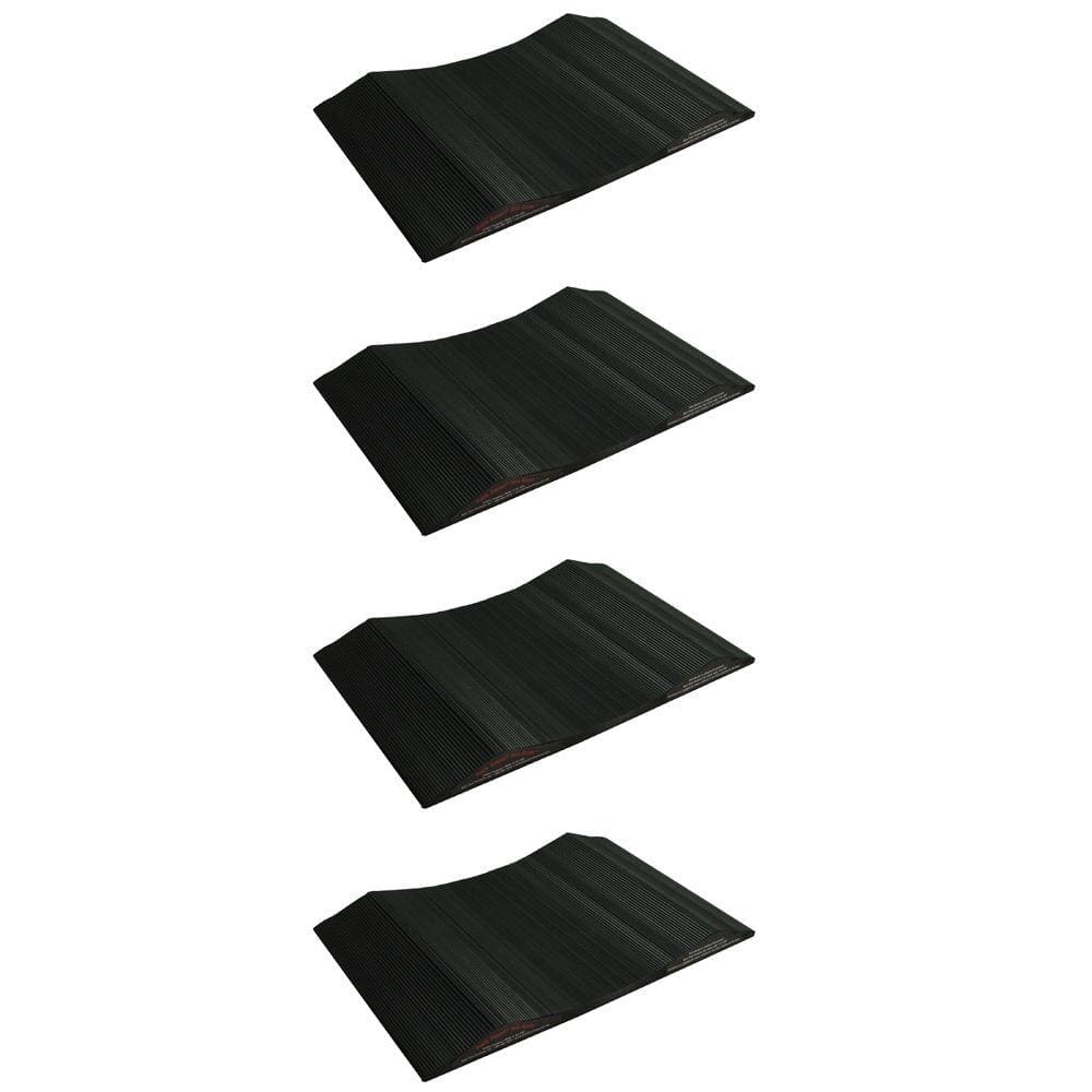 Park Smart Solid PVC 15 in. Wide Small Vehicle Tire Saver Ramps (Set of 4)