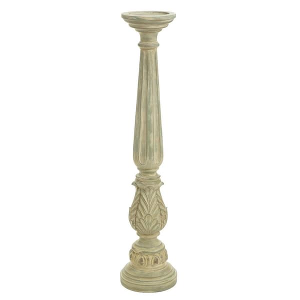 StyleCraft Dann Foley Lifestyle - Antiqued Cream Grecian-Inspired Pedestal Candleholder