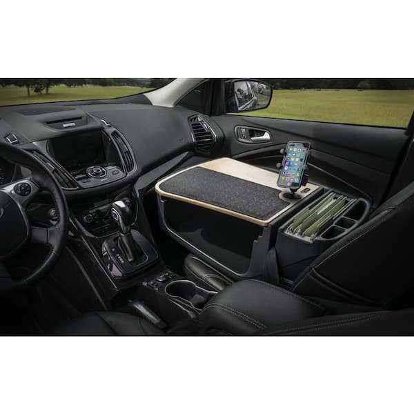 AutoExec GripMaster Car Desk with X-Grip Phone Mount and Printer Stand - Elite