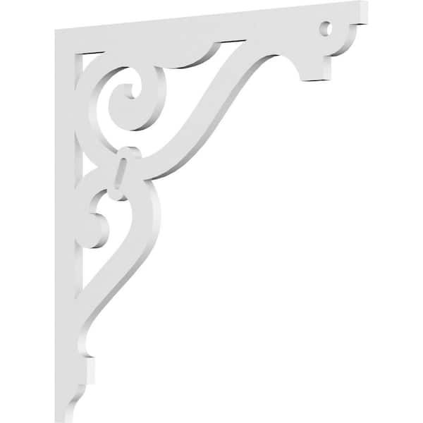 Ekena Millwork 5/8 in. W x 22 in. H x 22 in. D PVC Finley Bracket