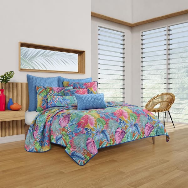 J QUEEN NEW YORK INC Hana 3-Pieces Polyester King/Cal King Quilt Set