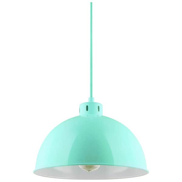 Sunlite 1-Light Mint Decorative Hanging Ceiling Medium E26 Base Hanging Barn Light Pendant