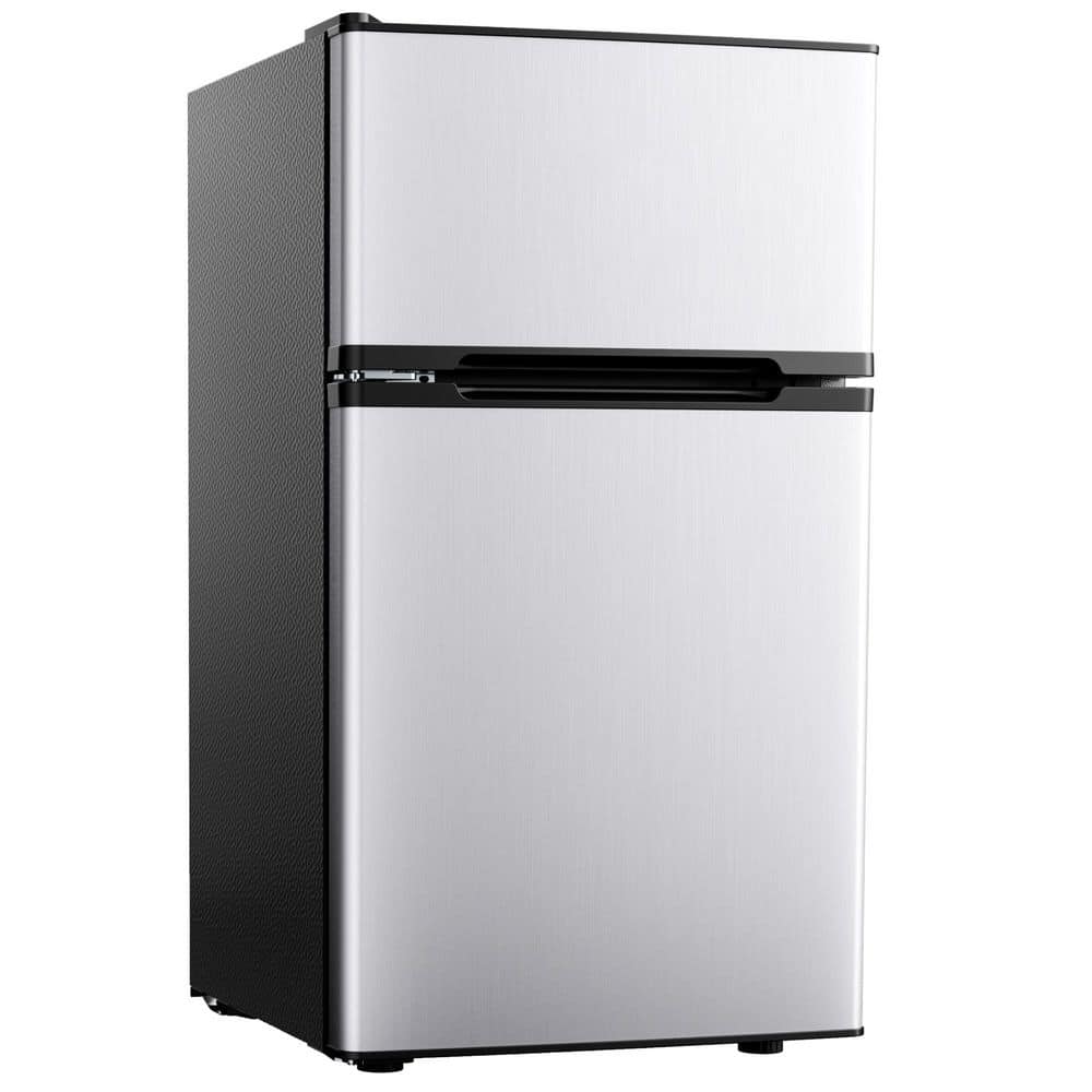 SIMZLIFE 20 in. 3.2 cu. ft. Mini Refrigerator in Silver with