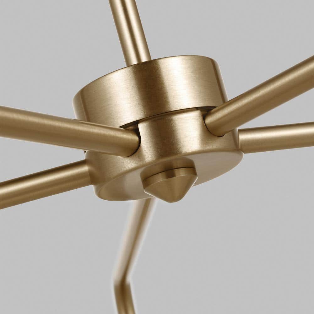 Orley Vintage Industrial Brass 5-Light Outdoor Chandelier