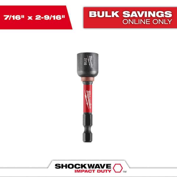 SHOCKWAVE Impact Duty 7/16 in. x 2-9/16 in. Alloy Steel Magnetic Nut Driver (1-Pack)