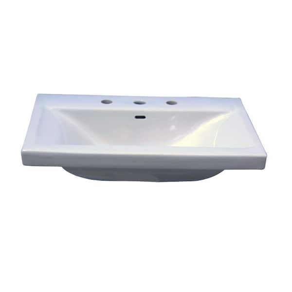 Barclay Products Mistral 510 Wall-Hung Bathroom Sink in White