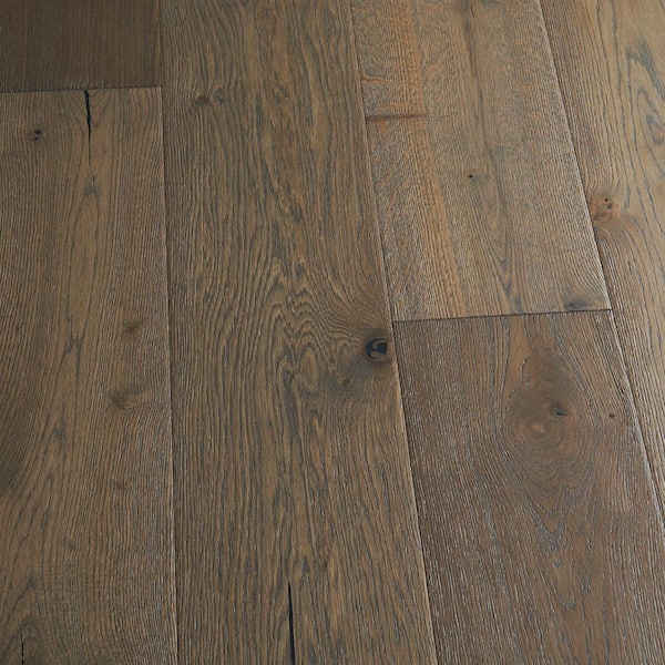 Malibu Wide Plank Daytona French Oak 9/16 in. T x 8.7 in. W Tongue & Groove Wirebrushed Engineered Hardwood Flooring (1357 sq.ft/plt)