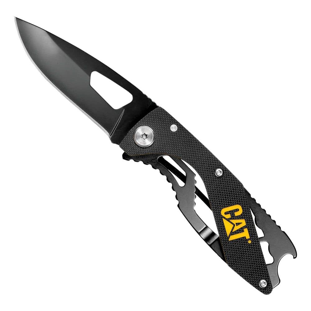 CAT 6.25 in. Folding Skeleton Knife with Bottle Opener 980267