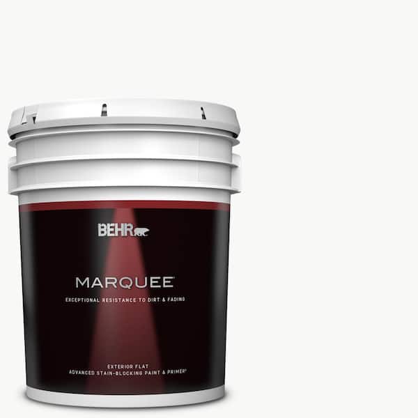 BEHR MARQUEE 5 gal. Ultra Pure White Flat Exterior Paint & Primer