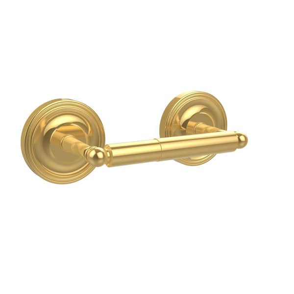 Allied Brass Retro Dot Collection Double Post Toilet Paper Holder in  Unlacquered Brass RD-24-UNL The Home Depot