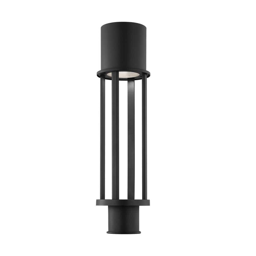 Union Modern Black LED Outdoor Post Lantern, Alexa Compatible
