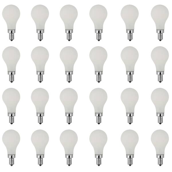 Feit Electric 60W Equivalent Soft White (2700K) A15 Candelabra Dimmable Filament LED Frosted Glass Light Bulb (24-Pack)