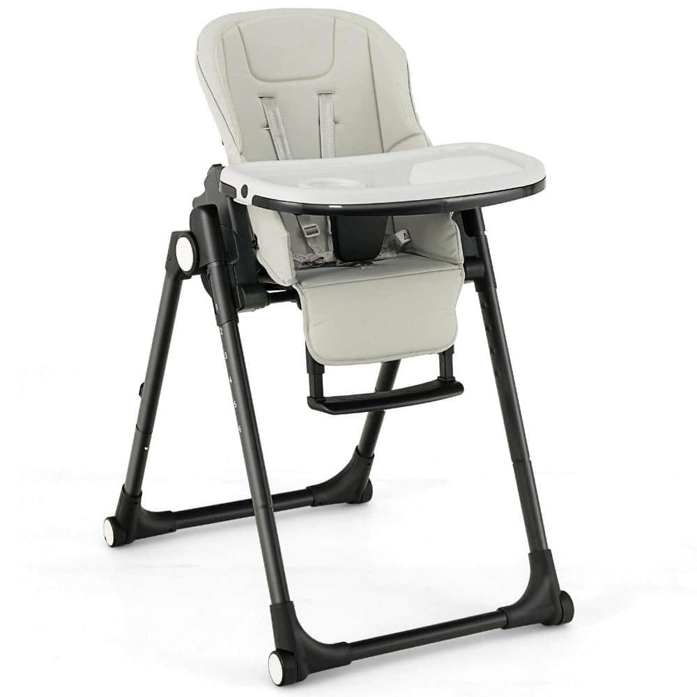 4 in 1 Baby High Chair 6 Adjustable Heights 5 Backrest 3 Footrest 2 Tray Aluminum 4 Wheels 5 Point Harness price history on PriceWatchPro
