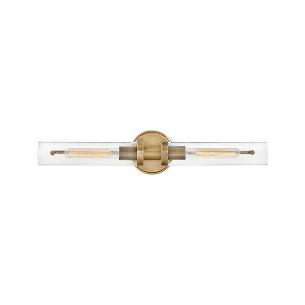 Vaughn 25.0 in. 2 Light Heritage Brass Vanity Light