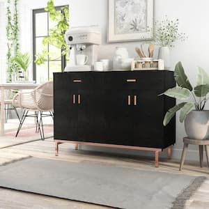 Lanai Black and Rose Gold Buffet with 2-Drawer