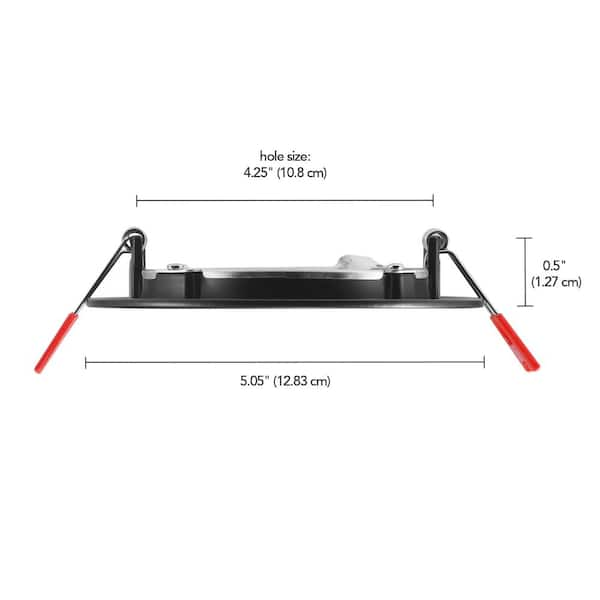 Commercial Electric Ultra-Slim 4 in. Matte Black Color Selectable New  Construction and Remodel Color Canless Recessed Integrated LED Kit 91973 -  The Home Depot