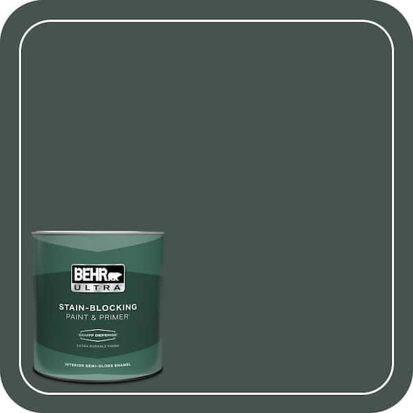 BEHR ULTRA 1 qt. Home Decorators Collection #HDC-WR16-05 Evergreen Field Extra Durable Semi-Gloss Enamel Interior Paint & Primer