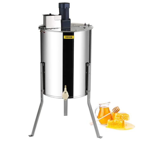 VEVOR Electric Honey Extractor 4/8 Frame Stainless Steel Beekeeping  Extraction with Transparent Lid Honeycomb Drum Spinner DDYM185140W48NZJGV1  - The Home Depot