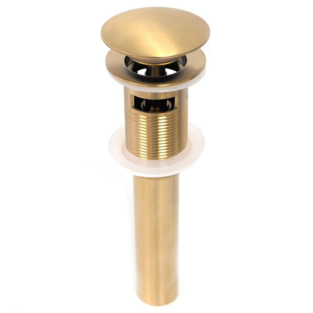 Pop-Up Drain Assembly with Cap with Overflow for Undermount Installation in Brushed Gold price history on PriceWatchPro