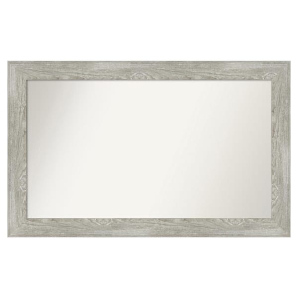 Amanti Art Dove Greywash 48 in. x 30 in. Custom Non-Beveled Distressed Recyled Polystyrene Bathroom Vanity Wall Mirror