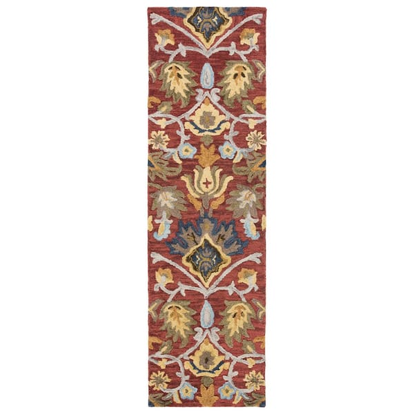 Blossom 2 x 20 Red/Multi Persian Runner Rug
