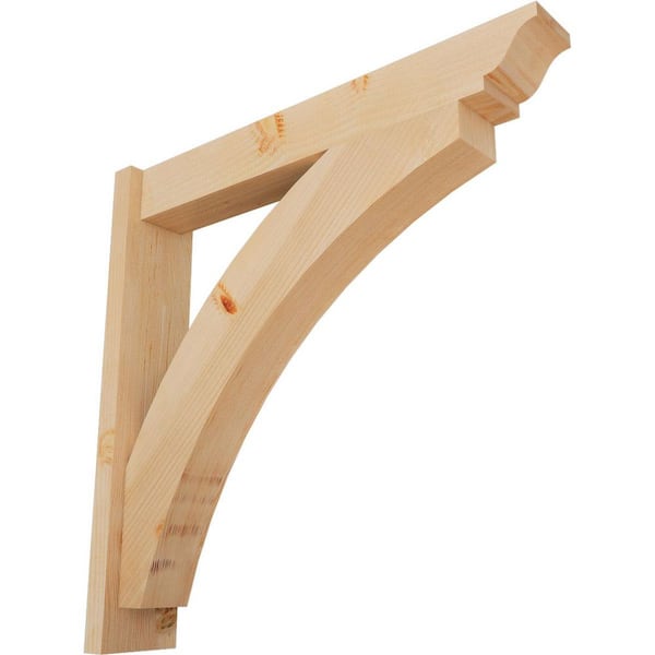 Ekena Millwork 6 in. x 30 in. x 30 in. Douglas Fir Thorton Traditional Smooth Outlooker