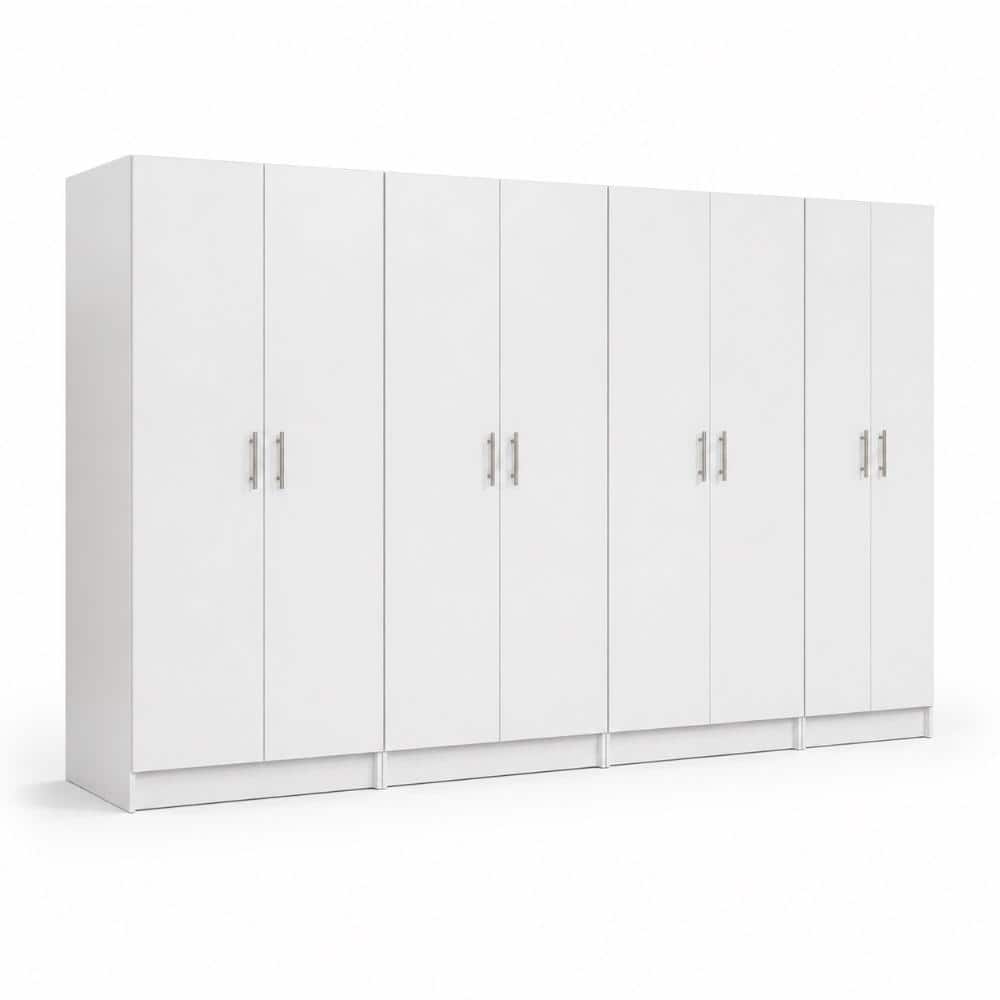 Klair Living Modex White Multi-Purpose Utility Storage Cabinet (4