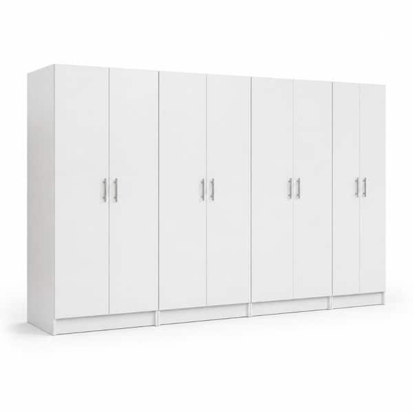 Klair Living Modex White Multi-Purpose Utility Storage Cabinet (4